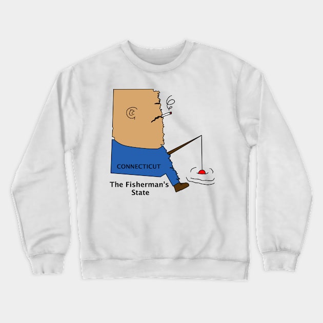 A funny map of Connecticut 3 Crewneck Sweatshirt by percivalrussell
